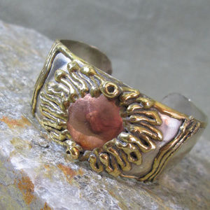 Brutalist Cuff Bracelet RADIANT SUN Molten Metals